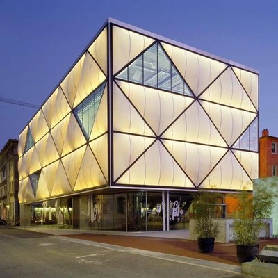 ETFE facade system with modern membrane architectural design