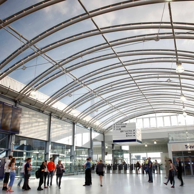 ETFE skylight roof structure with transparent membrane roofing