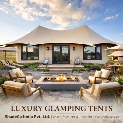 Luxury glamping tent designed for premium outdoor accommodation by Shadeco