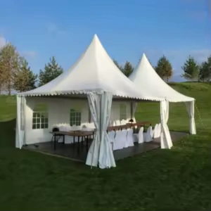 Double peak pagoda tent for large weddings, exhibitions and corporate events