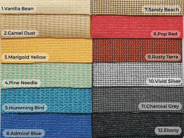 PVC mesh fabric used for solar shading systems atriums and architectural tensile shade structures