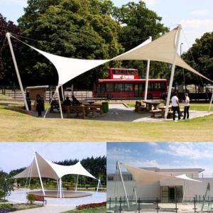 Garden shade sail solution for stylish and comfortable outdoor spaces