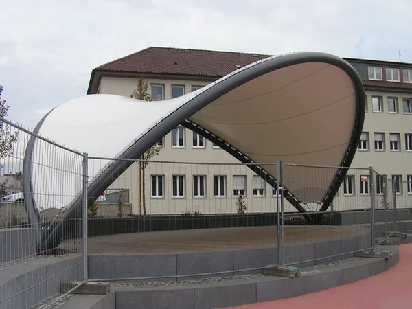 amphitheatre tensile roof structure canopy for outdoor stage and seating areas