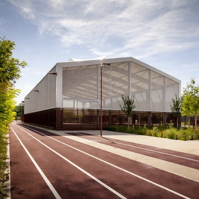Badminton court shade structure for covered indoor and outdoor play areas