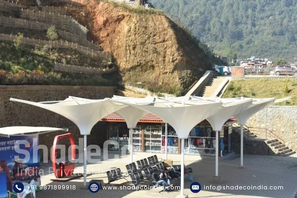 Completed architectural shade project at Chandragiri Hills