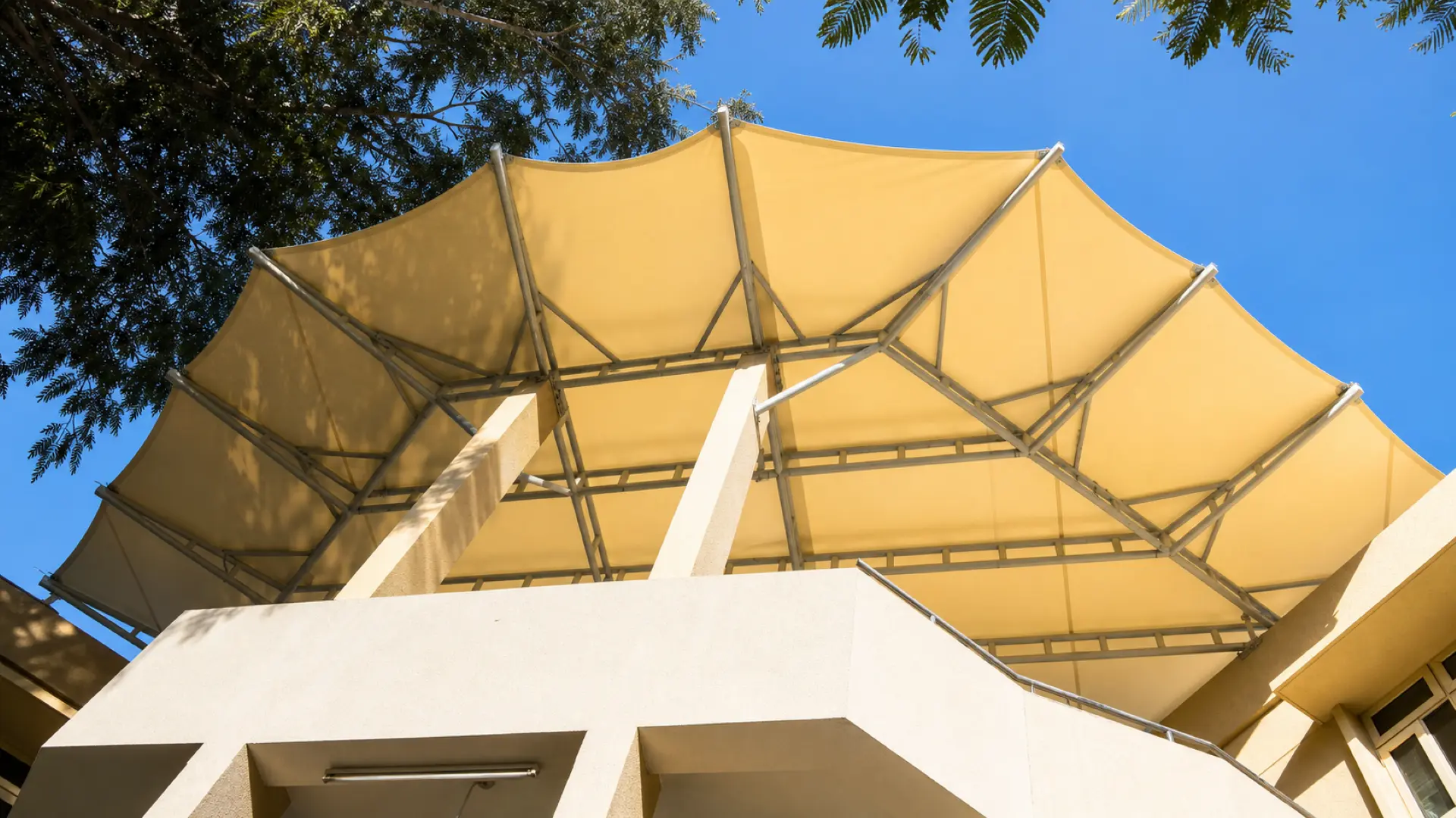 Tensile roof structure project for Delhi Public School Shastripuram Agra